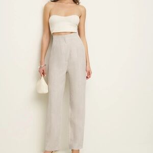 #NWT Reformation Colton Oatmeal Straight Leg Pants